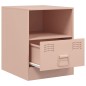 vidaXL Nachttisch Rosa 34,5x39x44 cm Stahl vidaXL Nachttisch Rosa 34,5x39x44 cm Stahl