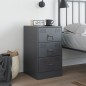 vidaXL Nachttisch Anthrazit 34,5x39x62 cm Stahl vidaXL Nachttisch Anthrazit 34,5x39x62 cm Stahl