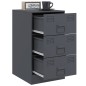 vidaXL Nachttisch Anthrazit 34,5x39x62 cm Stahl vidaXL Nachttisch Anthrazit 34,5x39x62 cm Stahl