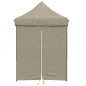 vidaXL Partyzelt Faltbar Pop-Up mit 4 Seitenteilen Taupe vidaXL Partyzelt Faltbar Pop-Up mit 4 Seitenteilen Taupe