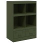 vidaXL Highboard Olivgrün 67x39x95 cm Stahl vidaXL Highboard Olivgrün 67x39x95 cm Stahl