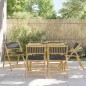 vidaXL Bistrostühle 6 Stk. Klappbar mit Dunkelgrauen Kissen Bambus vidaXL Bistrostühle 6 Stk. Klappbar mit Dunkelgrauen Kissen Bambus