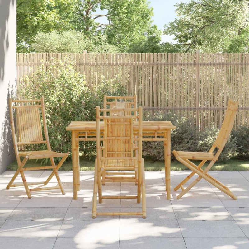vidaXL Gartenstühle 4 Stk. Klappbar 46x66x99 cm Bambus vidaXL Gartenstühle 4 Stk. Klappbar 46x66x99 cm Bambus