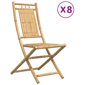 vidaXL Gartenstühle 8 Stk. Klappbar 46x66x99 cm Bambus