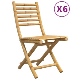 vidaXL Gartenstühle 6 Stk. Klappbar 43x54x88 cm Bambus