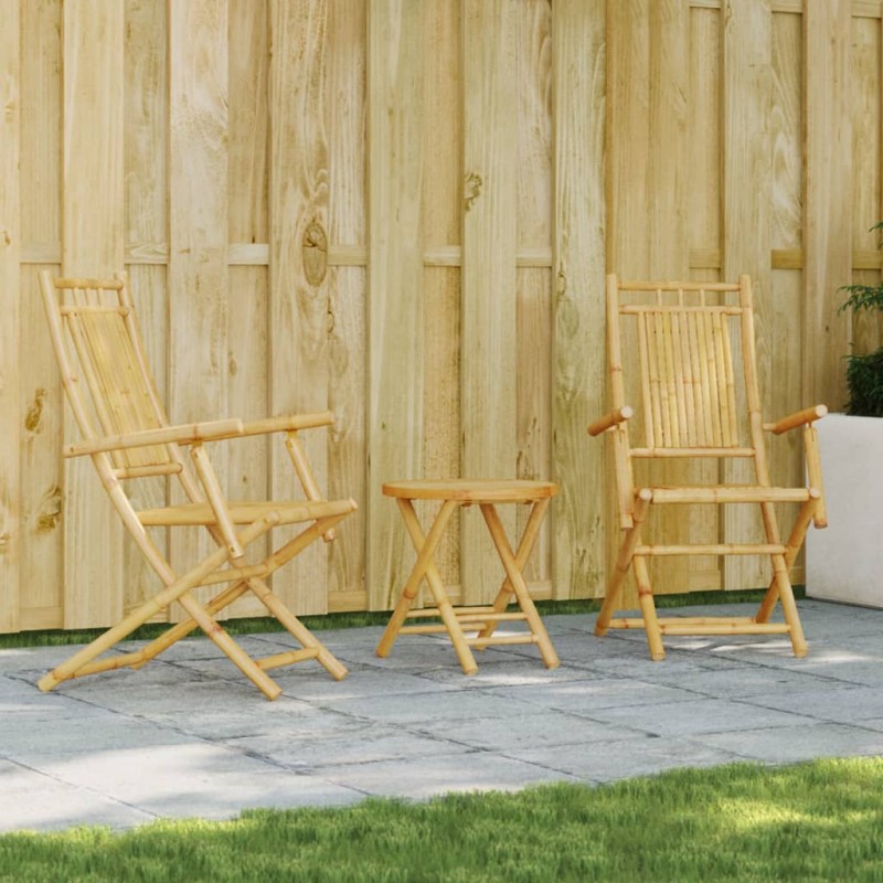 vidaXL 3-tlg. Bistro-Set Bambus vidaXL 3-tlg. Bistro-Set Bambus