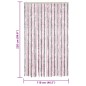 vidaXL Fliegenvorhang Silbergrau und Rosa 118x220 cm Chenille vidaXL Fliegenvorhang Silbergrau und Rosa 118x220 cm Chenille