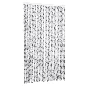 vidaXL Fliegenvorhang Hellgrau und Dunkelgrau 118x220 cm Chenille