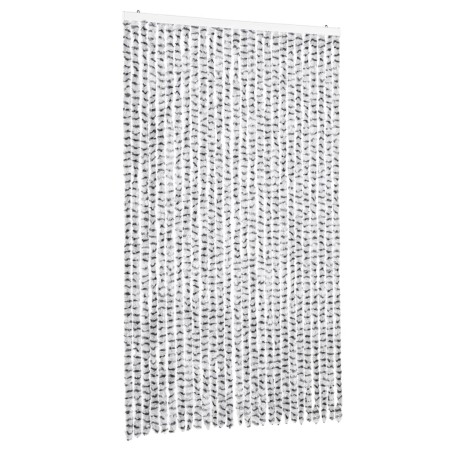 vidaXL Fliegenvorhang Hellgrau und Dunkelgrau 118x220 cm Chenille