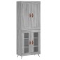 Highboard Grau Sonoma 69,5x34x180 cm Holzwerkstoff Highboard Grau Sonoma 69,5x34x180 cm Holzwerkstoff