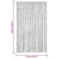 vidaXL Fliegenvorhang Grau 118x220 cm Chenille vidaXL Fliegenvorhang Grau 118x220 cm Chenille