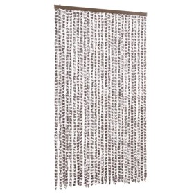 vidaXL Fliegenvorhang Taupe und Weiß 118x220 cm Chenille