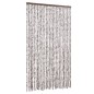 vidaXL Fliegenvorhang Taupe und Weiß 118x220 cm Chenille vidaXL Fliegenvorhang Taupe und Weiß 118x220 cm Chenille