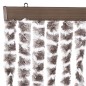 vidaXL Fliegenvorhang Taupe und Weiß 118x220 cm Chenille vidaXL Fliegenvorhang Taupe und Weiß 118x220 cm Chenille