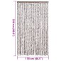 vidaXL Fliegenvorhang Taupe und Weiß 118x220 cm Chenille vidaXL Fliegenvorhang Taupe und Weiß 118x220 cm Chenille