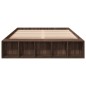 vidaXL Bettgestell Braun Eichen-Optik 150x200 cm Holzwerkstoff