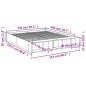vidaXL Bettgestell Braun Eichen-Optik 150x200 cm Holzwerkstoff