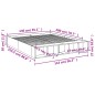vidaXL Bettgestell Grau Sonoma 140x200 cm Holzwerkstoff vidaXL Bettgestell Grau Sonoma 140x200 cm Holzwerkstoff