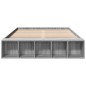 vidaXL Bettgestell Grau Sonoma 135x190 cm Holzwerkstoff vidaXL Bettgestell Grau Sonoma 135x190 cm Holzwerkstoff