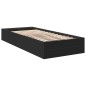 vidaXL Bettgestell Schwarz 100x200 cm Holzwerkstoff