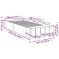vidaXL Bettgestell Schwarz 100x200 cm Holzwerkstoff