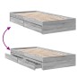 vidaXL Bettgestell mit Schubladen Grau Sonoma 90x190 cm Holzwerkstoff vidaXL Bettgestell mit Schubladen Grau Sonoma 90x190 cm Holzwerkstoff