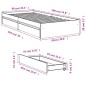 vidaXL Bettgestell mit Schubladen Schwarz 90x190 cm Holzwerkstoff vidaXL Bettgestell mit Schubladen Schwarz 90x190 cm Holzwerkstoff
