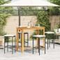 vidaXL 5-tlg. Gartenbar-Set Schwarz Massivholz Akazie und Poly Rattan vidaXL 5-tlg. Gartenbar-Set Schwarz Massivholz Akazie und Poly Rattan