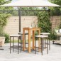 vidaXL 5-tlg. Gartenbar-Set Braun Massivholz Akazie und Poly Rattan vidaXL 5-tlg. Gartenbar-Set Braun Massivholz Akazie und Poly Rattan