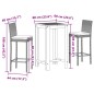 vidaXL 3-tlg. Gartenbar-Set Schwarz Massivholz Akazie und Poly Rattan vidaXL 3-tlg. Gartenbar-Set Schwarz Massivholz Akazie und Poly Rattan