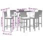 vidaXL 7-tlg. Gartenbar-Set Grau Massivholz Akazie und Poly Rattan vidaXL 7-tlg. Gartenbar-Set Grau Massivholz Akazie und Poly Rattan