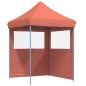 vidaXL Partyzelt Faltbar Pop-Up mit 2 Seitenteilen Terrakottarot vidaXL Partyzelt Faltbar Pop-Up mit 2 Seitenteilen Terrakottarot