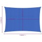 vidaXL Sonnensegel 160 g/m² Rechteckig Blau 3,5x5 m HDPE vidaXL Sonnensegel 160 g/m² Rechteckig Blau 3,5x5 m HDPE