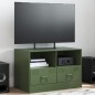 vidaXL TV-Schrank Olivgrün 67x39x44 cm Stahl vidaXL TV-Schrank Olivgrün 67x39x44 cm Stahl