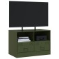 vidaXL TV-Schrank Olivgrün 67x39x44 cm Stahl vidaXL TV-Schrank Olivgrün 67x39x44 cm Stahl