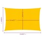 vidaXL Sonnensegel 160 g/m² Rechteckig Gelb 5x6 m HDPE