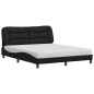 vidaXL Bett mit Matratze Schwarz 160x200 cm Kunstleder vidaXL Bett mit Matratze Schwarz 160x200 cm Kunstleder