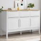 vidaXL Sideboard FLORO Weiß 114x43x74 cm Massivholz Kiefer vidaXL Sideboard FLORO Weiß 114x43x74 cm Massivholz Kiefer