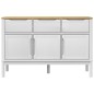 vidaXL Sideboard FLORO Weiß 114x43x74 cm Massivholz Kiefer vidaXL Sideboard FLORO Weiß 114x43x74 cm Massivholz Kiefer