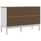 vidaXL Sideboard FLORO Weiß 114x43x74 cm Massivholz Kiefer vidaXL Sideboard FLORO Weiß 114x43x74 cm Massivholz Kiefer