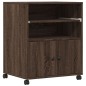 vidaXL Druckerständer mit Rollen Braun Eichen-Optik 60x48x74 cm vidaXL Druckerständer mit Rollen Braun Eichen-Optik 60x48x74 cm