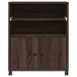 vidaXL Druckerständer mit Rollen Braun Eichen-Optik 60x48x74 cm vidaXL Druckerständer mit Rollen Braun Eichen-Optik 60x48x74 cm