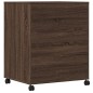 vidaXL Druckerständer mit Rollen Braun Eichen-Optik 60x48x74 cm vidaXL Druckerständer mit Rollen Braun Eichen-Optik 60x48x74 cm