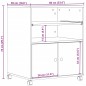 vidaXL Druckerständer mit Rollen Braun Eichen-Optik 60x48x74 cm vidaXL Druckerständer mit Rollen Braun Eichen-Optik 60x48x74 cm