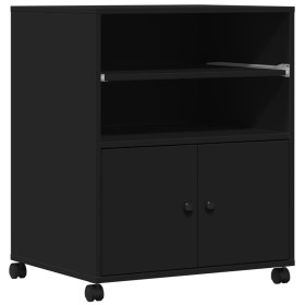 vidaXL Druckerständer mit Rollen Schwarz 60x48x74 cm
