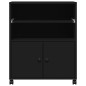 vidaXL Druckerständer mit Rollen Schwarz 60x48x74 cm vidaXL Druckerständer mit Rollen Schwarz 60x48x74 cm