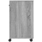 vidaXL Druckerständer mit Rollen Grau Sonoma 60x40x68,5 cm vidaXL Druckerständer mit Rollen Grau Sonoma 60x40x68,5 cm