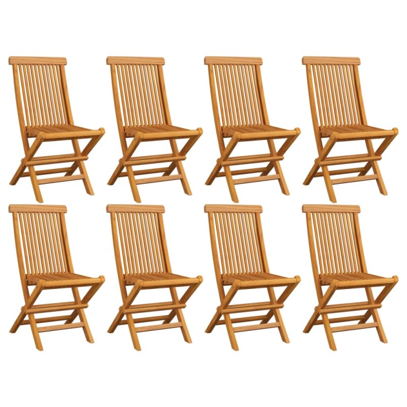 Klappbare Gartenstühle 8 Stk. Massivholz Teak Klappbare Gartenstühle 8 Stk. Massivholz Teak