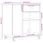 vidaXL Druckerständer mit Rollen Grau Sonoma 60x40x68,5 cm vidaXL Druckerständer mit Rollen Grau Sonoma 60x40x68,5 cm