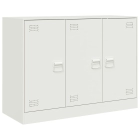 vidaXL Sideboard Weiß 99x39x73 cm Stahl